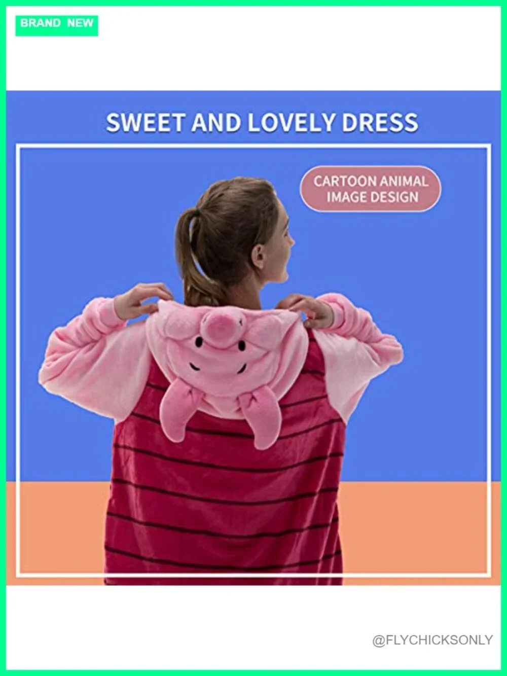 Unisex Flannel Onesie Pajamas Cosplay Animal One Piece Sleepwear Zipper